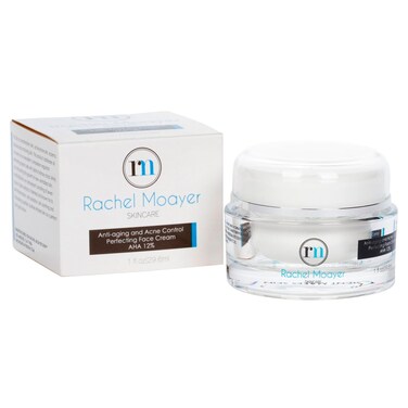 Rachel Moayer Skin RM Anti-Aging Face Cream, AHA 12%, Acne Control &amp; Anti-Wrinkle Moisturizer, Hydrating Peptide Collagen Production for Men &amp; Women