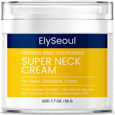 Korean Neck Cream for Firming &amp; Tightening: Neck &amp; Chest Anti-Aging Treatment for Crepey Sagging Skin &amp; Wrinkles - Women &amp; Men Turkey Neck Perfecting, 1.7 oz