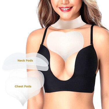 Upgrade Chest Wrinkle Pads, Anti Wrinkle Silicone Chest &amp; Neck Patches, Resuable and 100% Medical Grade D&eacute;collet&eacute; Anti Wrinkle Patches, Overnight Wrinkle Remover Treatment while Sleeping