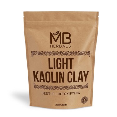 MB Herbals Light Kaolin Clay 250 Grams (8.81 oz)   Kaolin White Clay for Face Pack