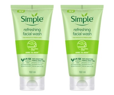Simple refreshing facial gel wash 150 ml 5.1 oz (pack of 2) (2)