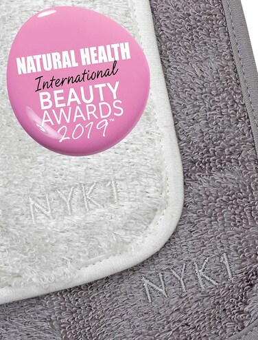 DEEP CLEANSING Exfoliating Washcloth Face Towels Pack Of (2) NYK1 Cleanse And Clear Gentle Makeup Remover Cloth - Reusable Microfiber Face Cloth With Natural Viscose Made From Bamboo Washcloths