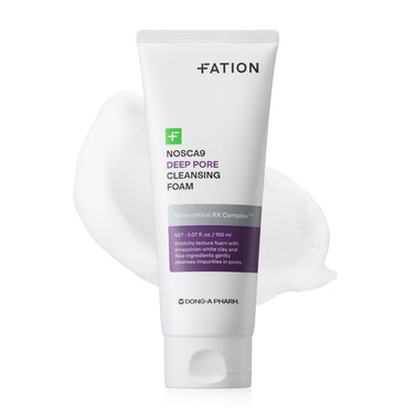 Nosca9 Deep Pore Cleansing Foam for Sensitive Skin   Korean Skincare Face Wash with 17 Amino Acids, White Clay &amp; Patented Pore-Shrinking Ingredient   Deep Cleansing &amp; Moisturizing (5.07 fl. oz)