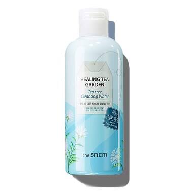 THESAEM Healing Tea Garden Cleansing Water Tea Tree 300ml (10.14 fl.oz) - One Step No Wash Cleansing Water, Pore and Sebum Care, Skin Refeshing and Moisturizing