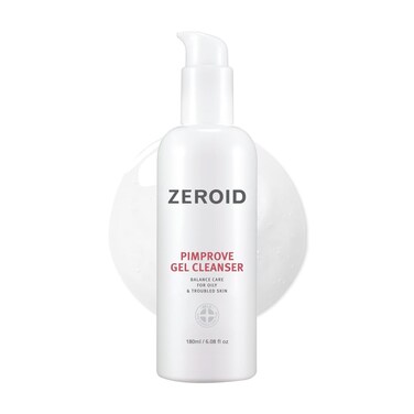 ZEROID Pimprove Gel Cleanser Korean Dermocosmetic Balanced Care for Oily &amp; Troubled Skin (180 mL)