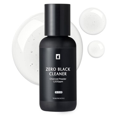 Zero Black Cleaner, Blackhead Remover with Salicylic Acid, Witch Hazel and Charcoal, Exfoliating Face Wash, Sebum Softener and Chemical Peel for Face, Korean Skin Care, 50ml, 1.69 fl. oz.
