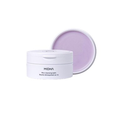 MIDHA Rice Cleansing Balm   Mild and soft cleansing for makeup remove and daily facial wash   non irritating soft melting formula/Vegan