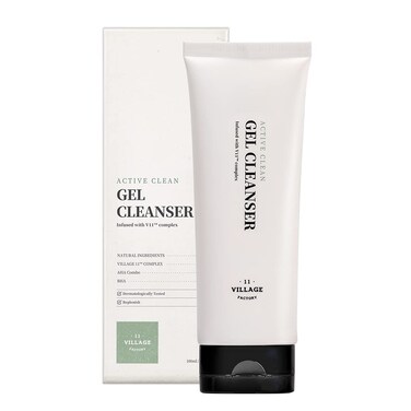 Active Clean Gel Cleanser AHA BHA for oily and acne-prone skin ph 5.5 for balanced skin Korean Skincare(3.38 fl oz/100ml)