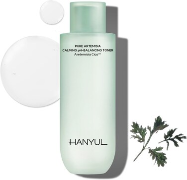 HANYUL Pure Artemisia (Mugwort) Calming pH-Balancing Toner   First Step Essence for Skin Balancing &amp; Deep Hydration, Mild Exfoliation with CICA, Vegan Certified, Korean Skincare, 5.07 Fl Oz