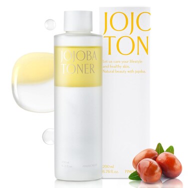 Jojoba Toner for Face 6.76oz (200ml), 100% Organic Jojoba Oil with Wild Streawberry, Hydrating and Nourishing Face Toner for Glowing, Healthy-Looking Skin