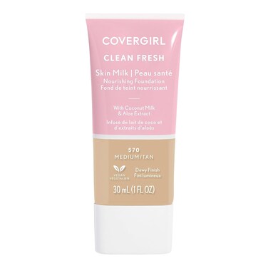 COVERGIRL, Clean Fresh Skin Milk Foundation, Medium/Tan, 1 Count (packaging may vary)