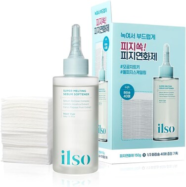 ILSO Super Melting Sebum Softener, 5.29 fl oz, with 40 Cotton Pads included
