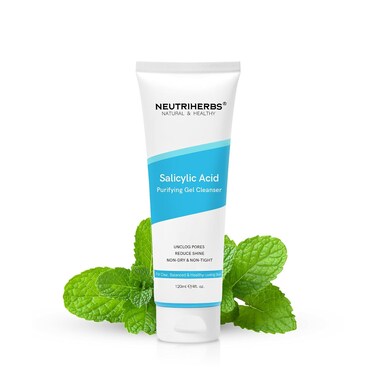 Neutriherbs Salicylic Acid Gel Cleanser, Acne Prone Oil Control Face Wash, Unclog Pore, Remove Blackhead Facial Wash - 4oz