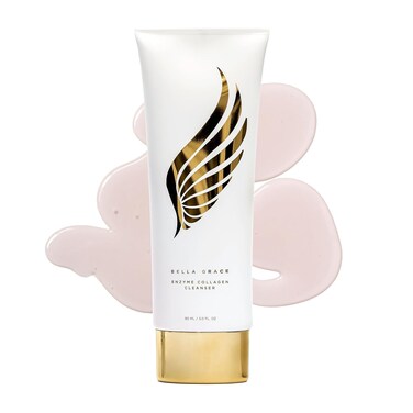 Bella Grace Enzyme Collagen Face Wash Cleanser, Gentle Daily Exfoliating &amp; Hydrating Skin Care Face Cleanser with Squalane, Papain, Helps Even Skin Tone, Gently Removes Impurities &amp; Dead Skin, 6 fl oz