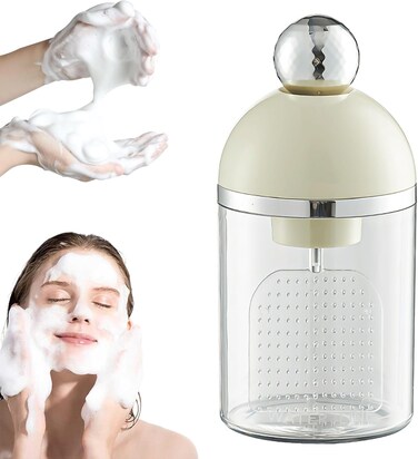 Foam Maker, Electric Facial Cleanser Foam Dispenser, Electric Facial Cleansing Foam Machine, Home &amp; Travel Skincare Cleansing, Removes Impurities, Daily Care, for All Skin Types