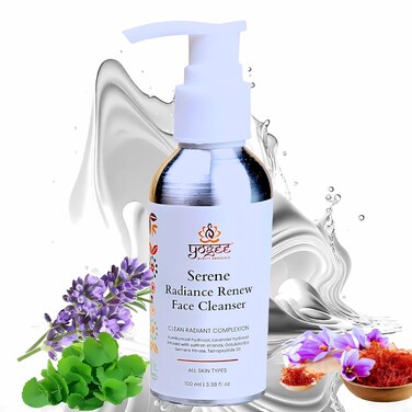 YOGEE Serene Radiance Renew Face Cleanser (100 ML) - 100% Natural, Organic, and Sustainable Skincare for All Skin Types - Achieve Cleaner, Balanced, and Hydrated Skin