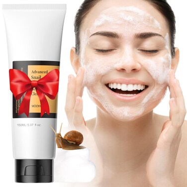 Snail Mucin Cleanser, Advanced Snail Mucin Gel Cleanser, Gentle Face Wash for Women and Men,Snail Facial Repairing Cleanser for Deep Cleaning, Ph-Balanced, Moisturizing,5.07 Fl Oz / 150 ML