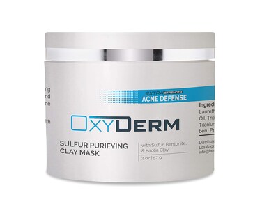 Sulfur Purifying Clay Mask- Deep Pore Cleansing Treatment. Clears Away Acne Blemishes, Clogged Pores, Scars, Oily Skin, Whitehead &amp; Blackhead Pimples for Face &amp; Body with Natural Healing.