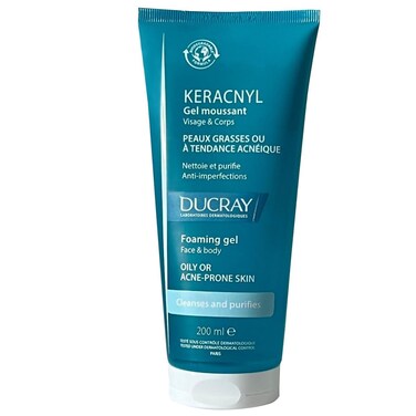 Ducr'ay Keracnyl Foaming Gel Acne-Prone Skin Face Wash 200 ml   6.76 FL OZ