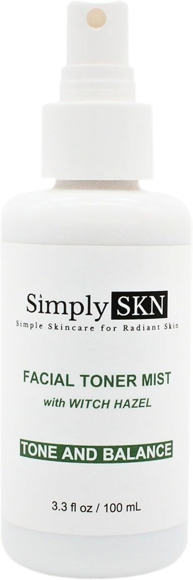Facial Toner Mist with Witch Hazel - Soothing and Exfoliating Daily Toner to Balance and Even Skin Tone - Prepare Skin for Moisture Absorption - 3.3 Fl. Oz.