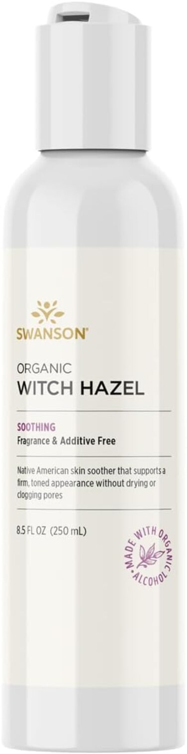 Swanson Natural Organic Witch Hazel Facial Toner 8.5 fl Ounce (250 ml) Liquid