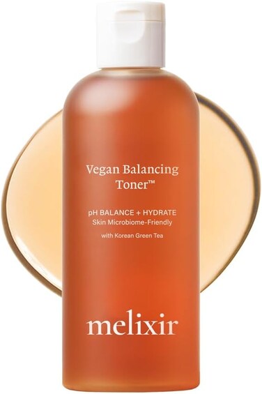 Melixir Vegan Balancing Toner for Calming Skin with Organic Green Tea Extract   9.8 Fl Oz   Alcohol Free Facial Toner for Sensitive Skin   Natural Korean Toner   Cruelty-Free (Package May Vary)