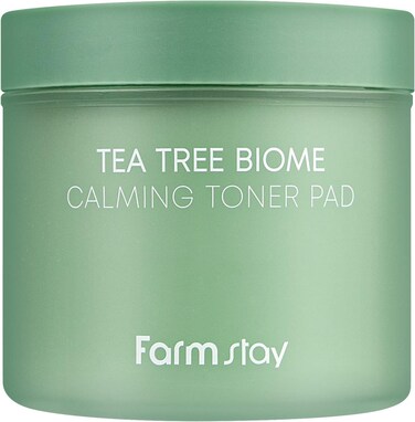 FARMSTAY Tea Tree Biome Calming Toner Pad - Gentle Exfoliating Daily Face Toner Pad, Exfoliation with PHA, 140ml / 70 Pads