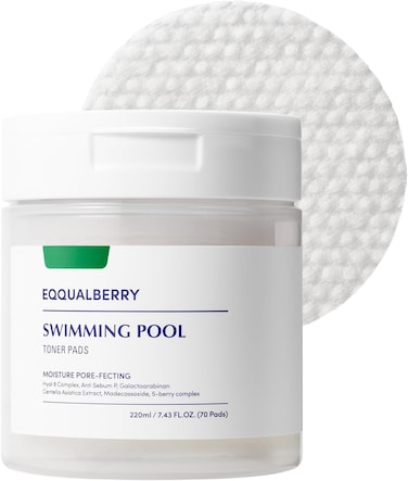 Swimming Pool Toner Pads - Dual-Textured Facial Toner Pads for Pore Care and Gentle Exfoliation   Boosted Hydration with Hyaluronic Acid   Korean Toner Pads for Face (70 Pads)