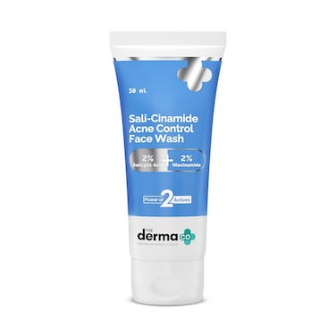 The Derma Co. Sali-Cinamide Anti-Acne Face Wash with 2% Salicylic Acid &amp; 2% Niacinamide - 30ml