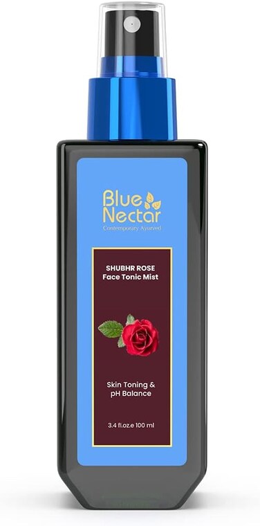 Blue Nectar Shubhr Steam Distilled Rose Toner Water &amp; Face Tonic Mist (3.4 fl oz)