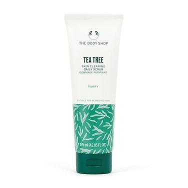 The Body Shop Tea Tree 3 in 1 Wash Scrub &amp; Mask &ndash; Purifying Vegan Skincare For Oily, Blemished Skin &ndash; 4.2 oz