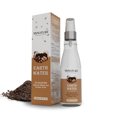 Mi Nature Earth Water   Baked Earth (Mitti)  Pure &amp; Natural Toner   Facial Mist   Cruelty Free   Chemical Free   Made in India   110ml (3.72 Fl. oz.)