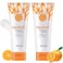 Orange Exfoliating Gel Scrub Face Body Skin,Orange Peeling Gel,Deep Moisturizing Skin and Cleansing Pore Dirt (2PCS)