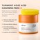 Turmeric Kojic Acid Cleansing Pads, 60 Pcs Turmeric Cleansing Pads Turmeric Face Scrub Pads for Deep Cleansing and Exfoliation, Gentle Kojic Acid and Turmeric Pads for Deep Clean Pores