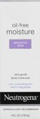 Neutrogena Oil-Free Moisture Daily Hydrating Face Moisturizer for Sensitive Skin, Fast Absorbing Ultra-Gentle Lightweight Face Lotion Moisturizer with Glycerin, Non-Comedogenic, 4 fl. oz