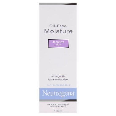 Neutrogena Oil-Free Moisture Daily Hydrating Face Moisturizer for Sensitive Skin, Fast Absorbing Ultra-Gentle Lightweight Face Lotion Moisturizer with Glycerin, Non-Comedogenic, 4 fl. oz