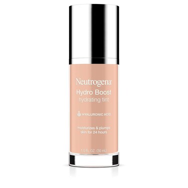 Neutrogena Hydro Boost Hydrating Tint with Hyaluronic Acid, Lightweight Water Gel Formula, Moisturizing, Oil-Free &amp; Non-Comedogenic Liquid Foundation Makeup, 20 Natural Ivory, 1.0 fl. oz