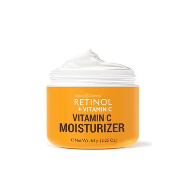 Retinol + Vitamin C Face Moisturizer - Anti Aging Moisturizing Cream, Evens Skin Tone, Diminishes Fine Lines &amp; Wrinkles, Sun Damage &amp; Dark Spots, Restores Radiance, Locks In Moisture - 2.25 OZ
