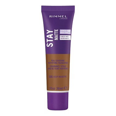 Rimmel London Stay Matte Liquid Mousse - 506 Deep Noisette - Foundation, Lightweight, Shine Control, Oil-Free, 1oz