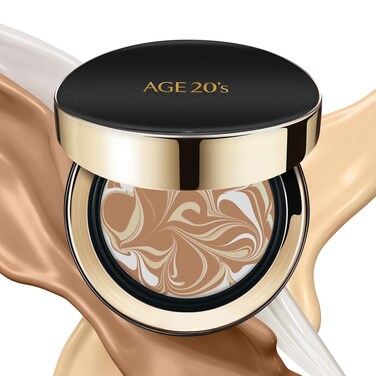 AGE20'S Signature Essence Pact SPF 50+   Pack of 1   27C HONEY   Cream Foundation, Dewy Finish, Natural Coverage   Korean Cushion Foundation