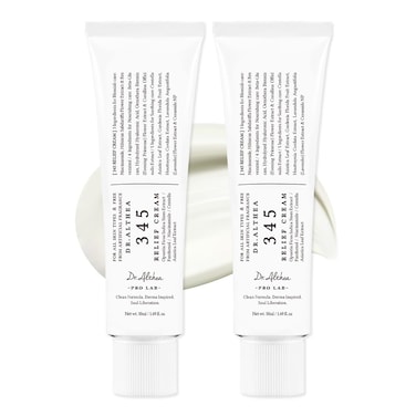 Dr.Althea 345 Relief Cream   Daily Face Moisturizer   Blemish Relief Care   Soothing Recovery &amp; Moisture with Niacinamide, Panthenol   Korean Vegan Skin Care for All Skin Types   1.7 Fl Oz (Pack of 2)