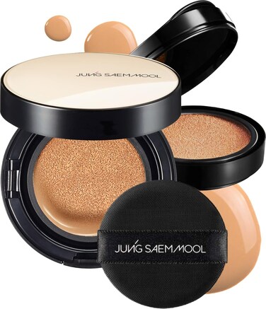[JUNGSAEMMOOL OFFICIAL] Essential Skin Nuder Cushion (Medium Deep)   Refill Included   Natural Finish   Buildable Coverage   Makeup Artist Brand   Cream Foundation