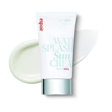 Espoir Water Splash Sun Cream Fresh Cica 2 oz SPF50+ PA++++   Moisturizing and Soothing Vegan Sun Block Skin Care with Green Tea Cica   Substitute Sunscreen for BB Cream   Korean Base Makeup