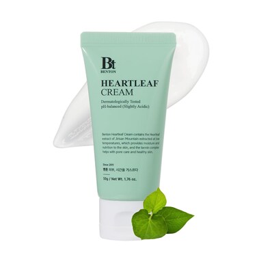 BENTON Heartleaf Cream with Ceramide, Hyaluronic Acid &ndash; moisturizer, Soothing, and Pore Care Effect for All Skin Types &ndash; pH 5.5 Non-Irritating (1.76 oz)