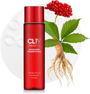 Ginseng Berry Premium Essence, Facial Moisturizing Toning Essence for Dry and Dull Skin, Refreshing Hydration, Healthy-Looking Glow, Authentic Korean Skincare (6.08 Fl Oz (Pack of 1))