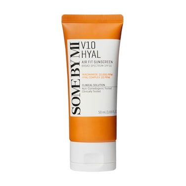 SOME BY MI V10 Hyal Air Fit Sunscreen - 1.69Oz, 50ml - Daily Moisturizing SPF 50 Korean Sunscreen for Face with UV Protection - No White Cast and Eye Irritation for Sensitive Skin - Korean Skin Care