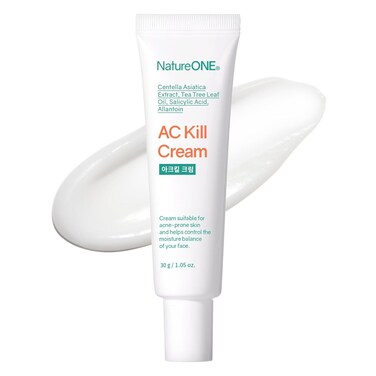 AC Kill Cream, BHA &amp; Salicylic Acid Face Moisturizer, Niacinamide for Active Skin Repair, Tea Tree Oil for for Soothing Sensitive Skin, acne spot treatment Korean Skincare, 30g, 1.05 oz.