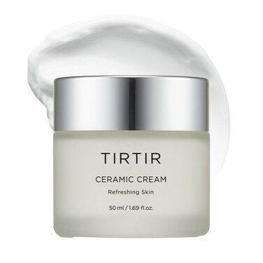 TIRTIR Natural Ceramide Cream   Deep moisturizer for Glass Skin, Polyglutamic acid, Centella Asiatica Extract, Skin barrier, Lightweight, Mild, Nature derived ingredients, Dry skin, Korean skincare