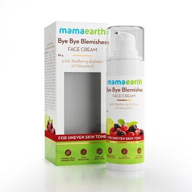 MAMAEARTH Bye Bye Blemishes Face Cream   With Mulberry Extract and Vitamin C   30 g (1.05 Fl Oz)