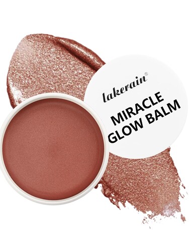 Multi Glow Balm,Miracle Glow Balm Tinted Face Creamy Blush for Cheeks Lip Eye,Hydrating Lightweight &amp; Blendable Color,Shimmer Blusher Facial Makeup,Women's Day Gift for Women Girl -03 Sheer Pink